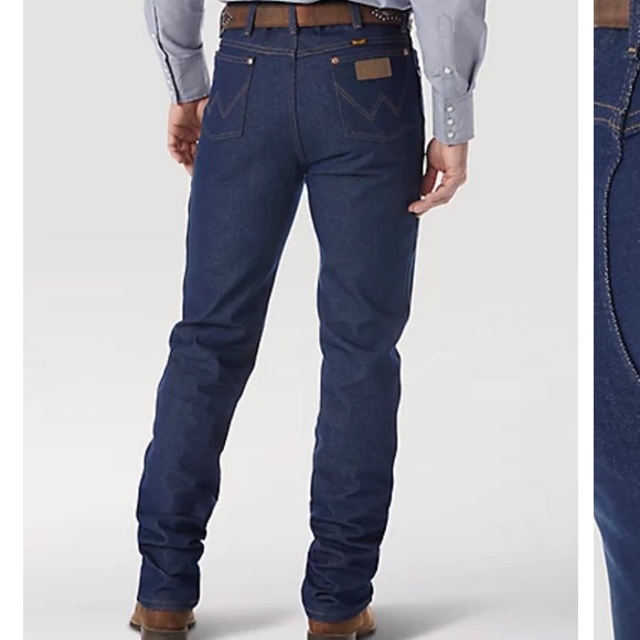 NWT WRANGLER COWBOY CUT SLIM FIT:RIGID INDIGO:38x30 - Picture 3 of 9